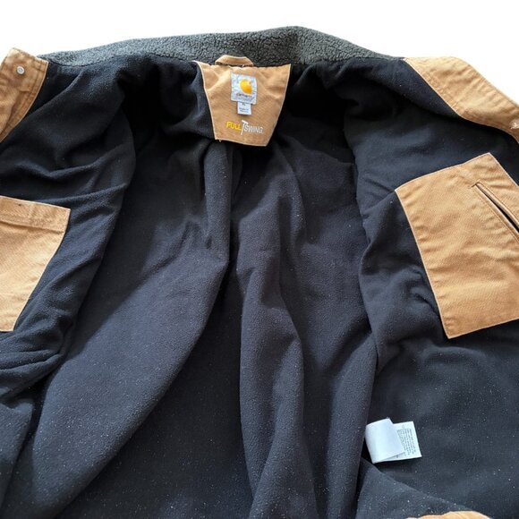 Carhartt Brown Cotton Full Swing Chore Coat Fleece Lined Jacket XL - Picture 6 of 6